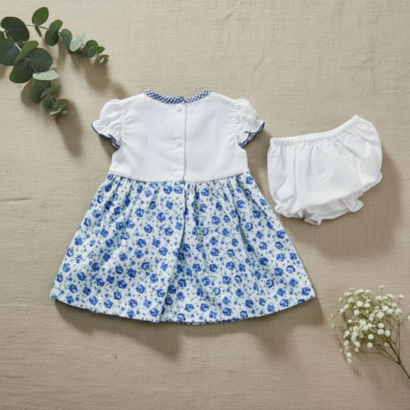 New Baby Girl Dress Set with matching headband underwear size 6 to 9 months - Picture 3 of 3